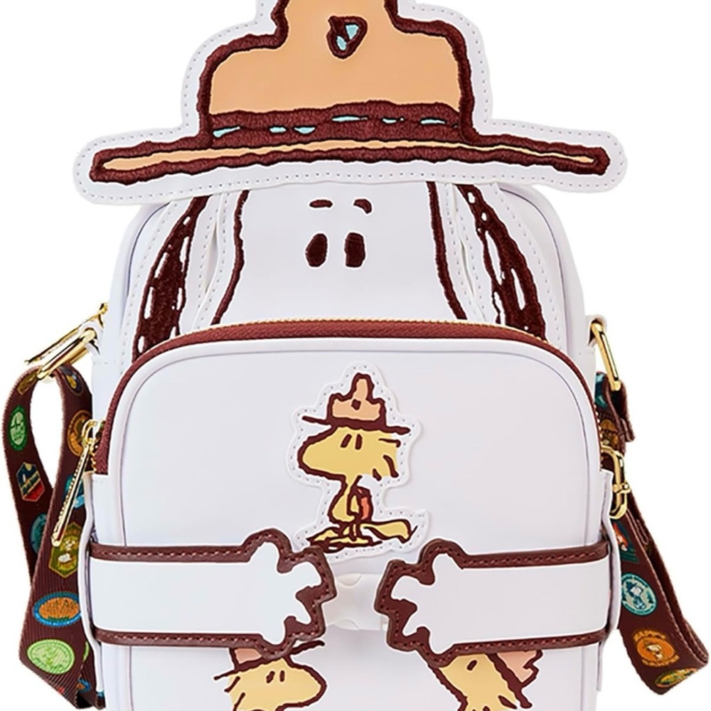 Camp snoopy peanuts loungefly crossbuddies beaglescouts new bag - Picture 5 of 6